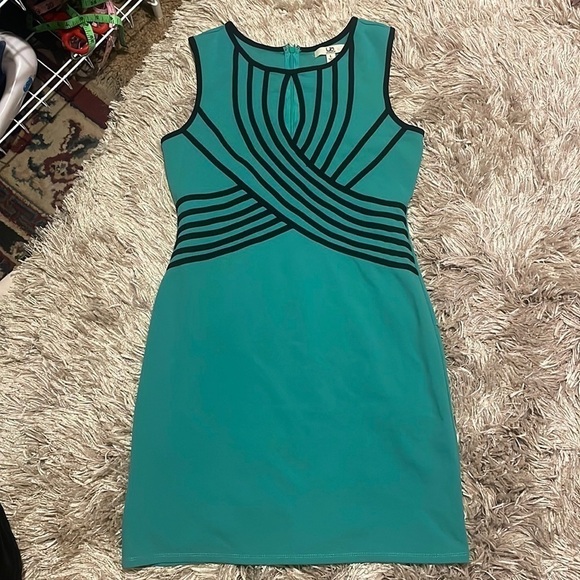 YA Los Angeles Bodycon Sleeveless Green Dress Size Large - Picture 1 of 10